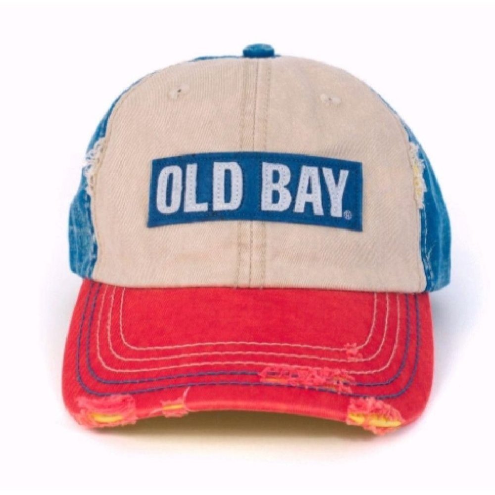 Old Bay Distressed Logo Cap Hat NEW Fast Ship